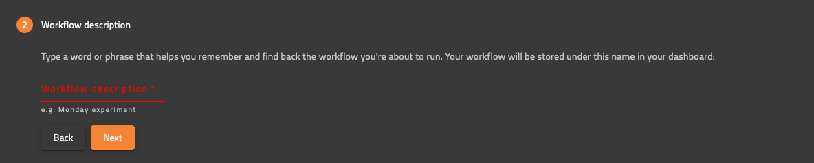 workflow description