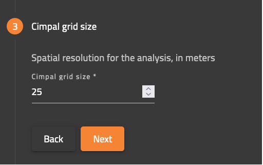 cimpal grid size