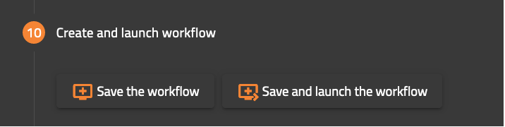 create and launch the workflow