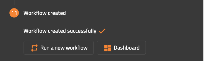 workflow created