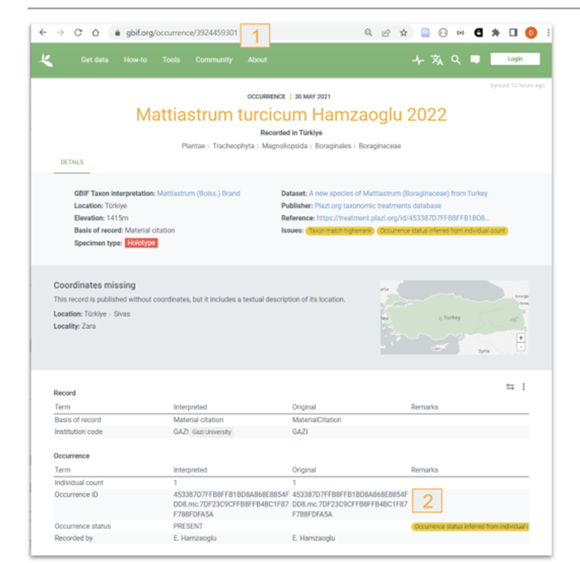 Material citations re-used by GBIF