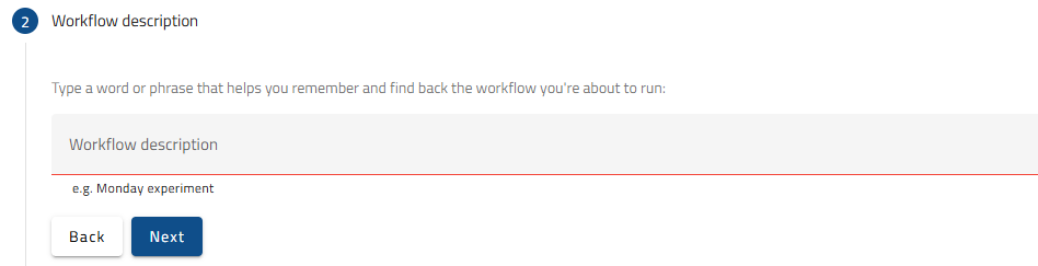 Workflow description prompter