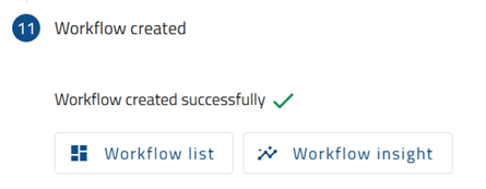 Workflow control buttons.