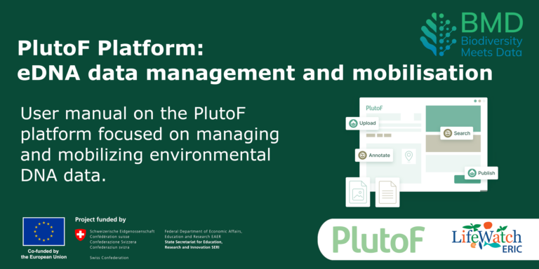 PlutoF Platform: eDNA data management and mobilisation - Tutorial